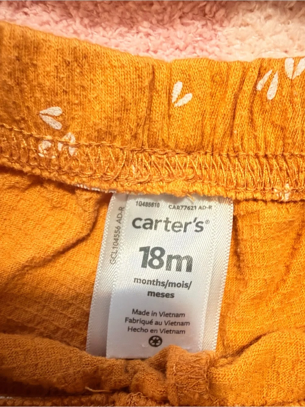 Carter's Mustard Floral Ribbed Tank & Shorts Set